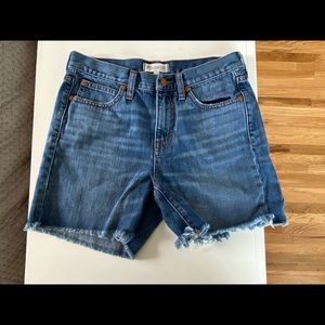 Madewell high waist cutoff denim shorts